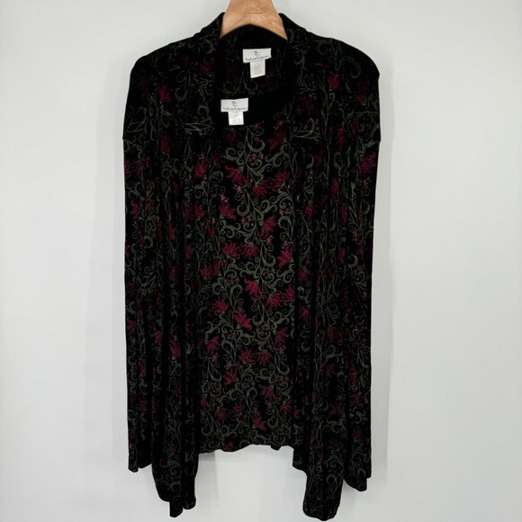 The Travel Collection 2pc set Jacket tank Size 3X plus Long Sleeve Women's - Picture 2 of 15